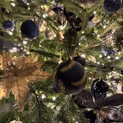 dark blue christmas tree